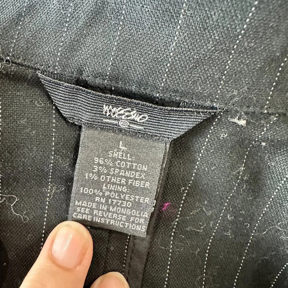 MOSSIMO Pinstripe Cropped Sleeve Blazer Size Large - Picture 12 of 13